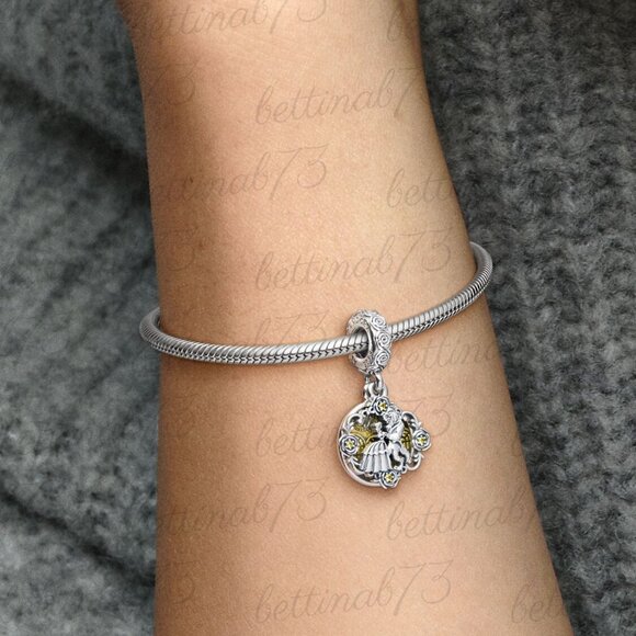 Pandora Disney Beauty and the Beast Dancing Dangle Charm - Picture 5 of 6